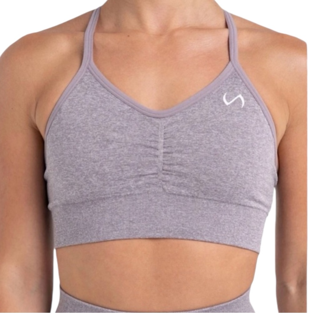 TLF Boost Seamless Sports Bra Size Medium Lilac Heather NWT